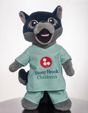 Stuffed Wolfie mascot pup