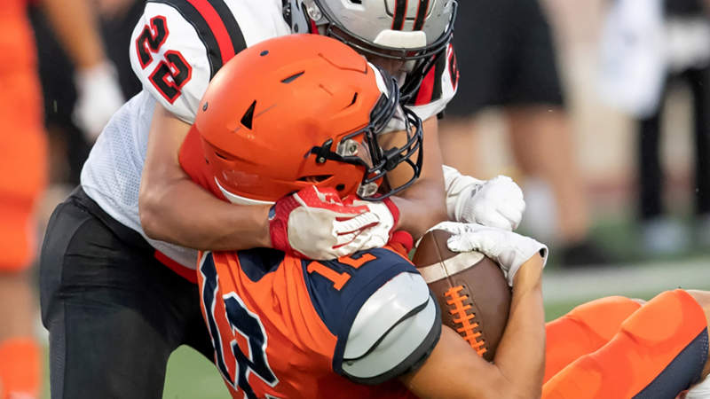 Football players playing