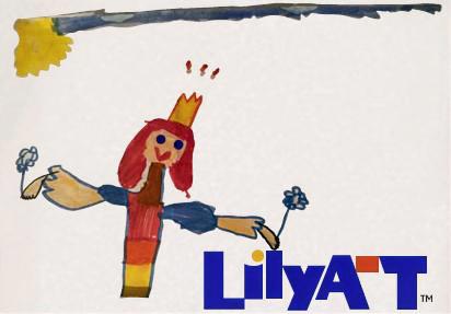 Children's artwork with the LILYA-T logo.